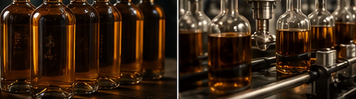 A whiskey bottling line